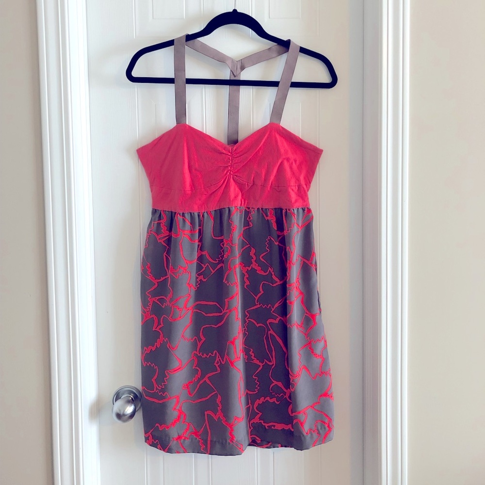 Sexy Hot-Pink & Dark Silver Summer Dress